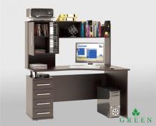 Супер-цена Угловой компьютерный стол с надставкой Green Fashion ФК - 201