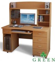 Купити Прямий комп'ютерний стіл Green КС - 009Н з надставкою