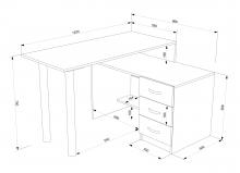Фото Кутовий комп'ютерний стіл Ніка LED - 21 Схема, деталювання